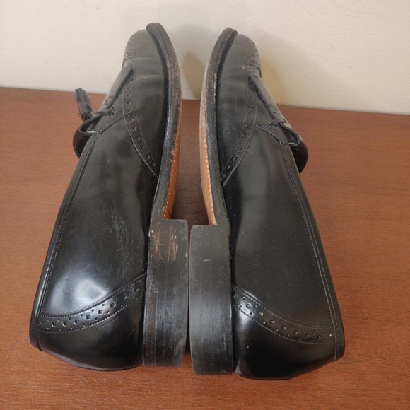 Johnston & Murphy Men\'s Loafers Tassel Wing Tip Black Leather Size 10 Optima